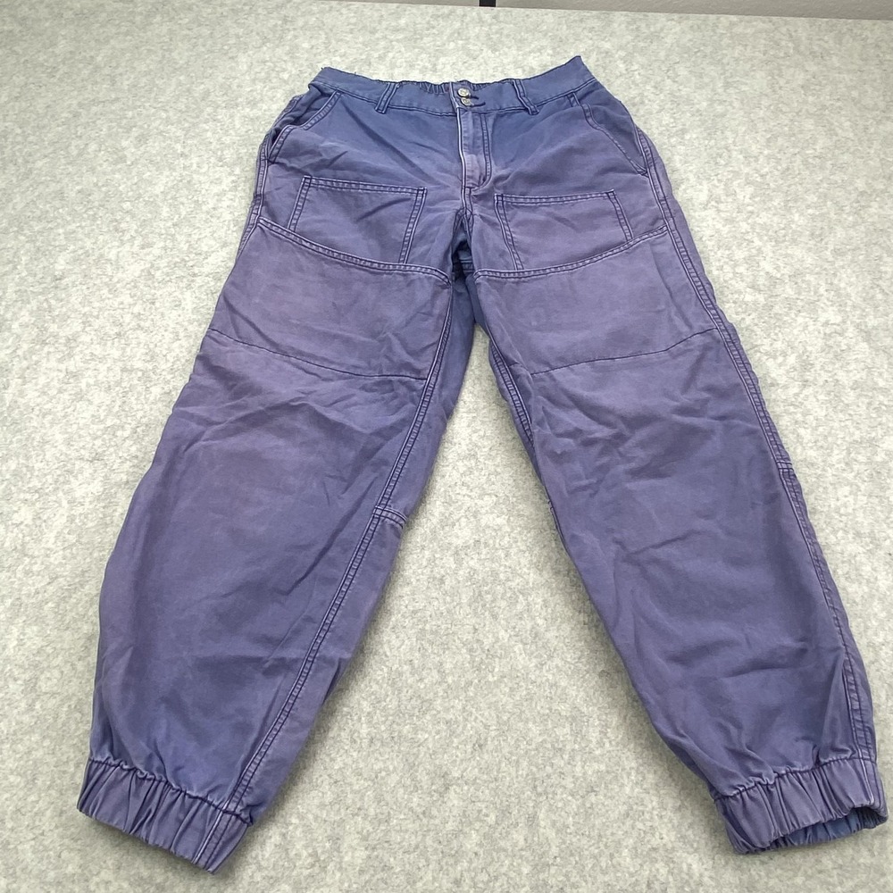 BDG Pants Womens S (26x26) Purple Twill Jogger Utility Elastic Cuff Casual